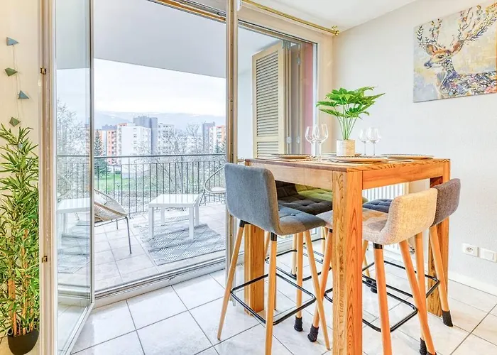 5min Alpexpo 4 Personnes Garage Prive Terrasse דירה *